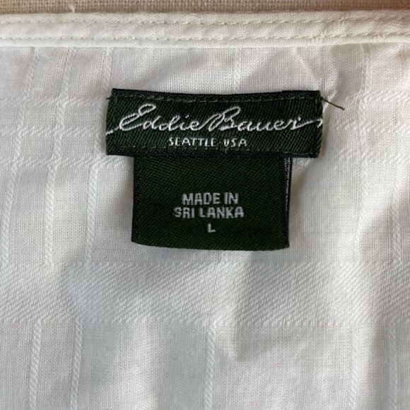 Eddie Bauer Quarter Button Down Tunic Top Size L EUC - Picture 6 of 7